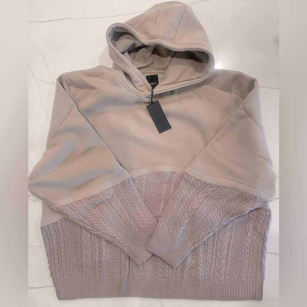 TWENTY Felt Connect Terry Sweater Hoodie, Size XXL, NWT